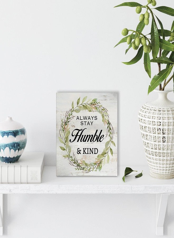 MAVOTEN Always Stay Humble & Kind Wood Box Sign Rustic Wooden Box Sign Home Desk Shelf Decor (5 X 5 Inch) - Image 5